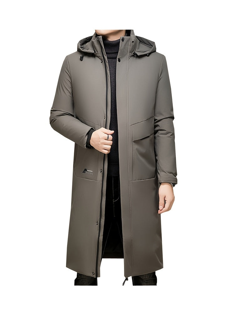 Manteau pour homme, coupe-vent, à capuche, kaki