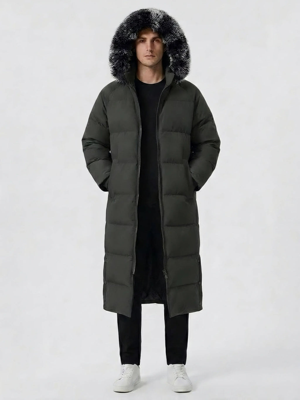 Manteau long, coupe-vent, à capuche, photo 7