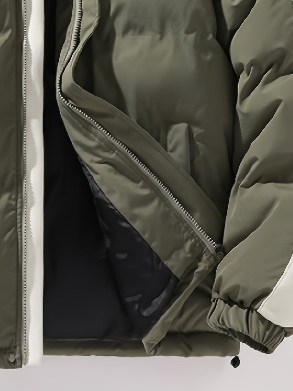 Manteau matelassé pour homme, à capuche, abricot beige
