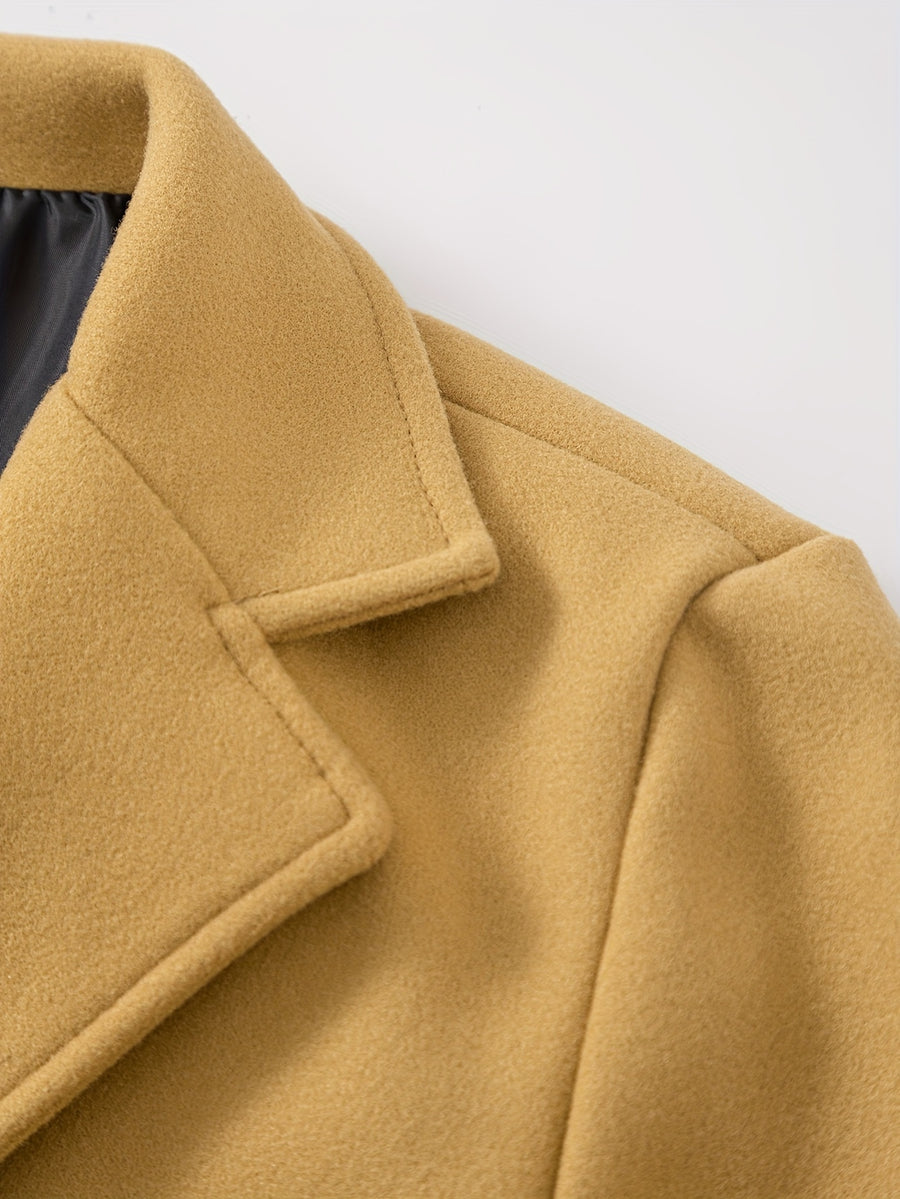 Trench long, à revers, gris argenté, détail du vêtement