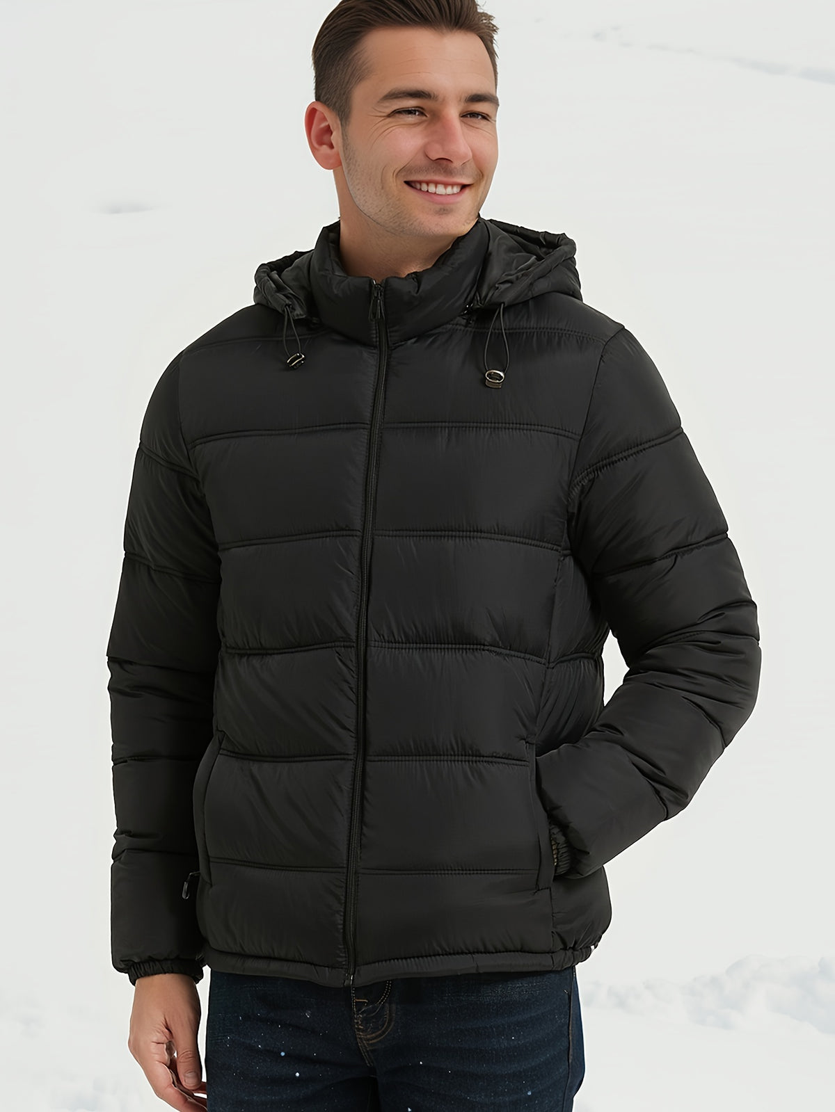 Manteau matelassé pour homme, à capuche, modele 2