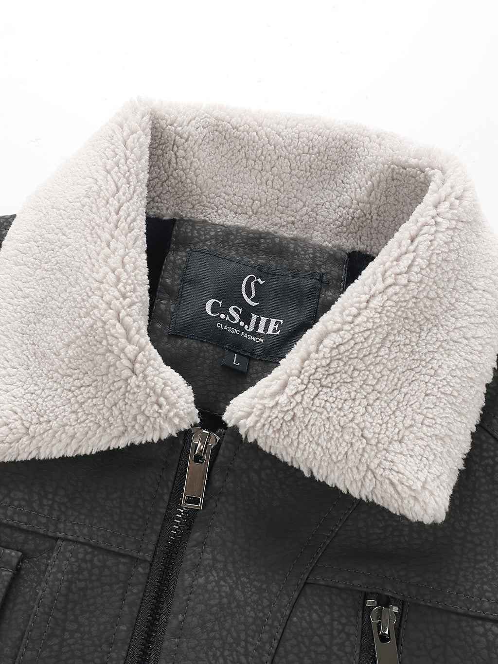 Veste, coupe-vent, à revers, noir, détail du vêtement