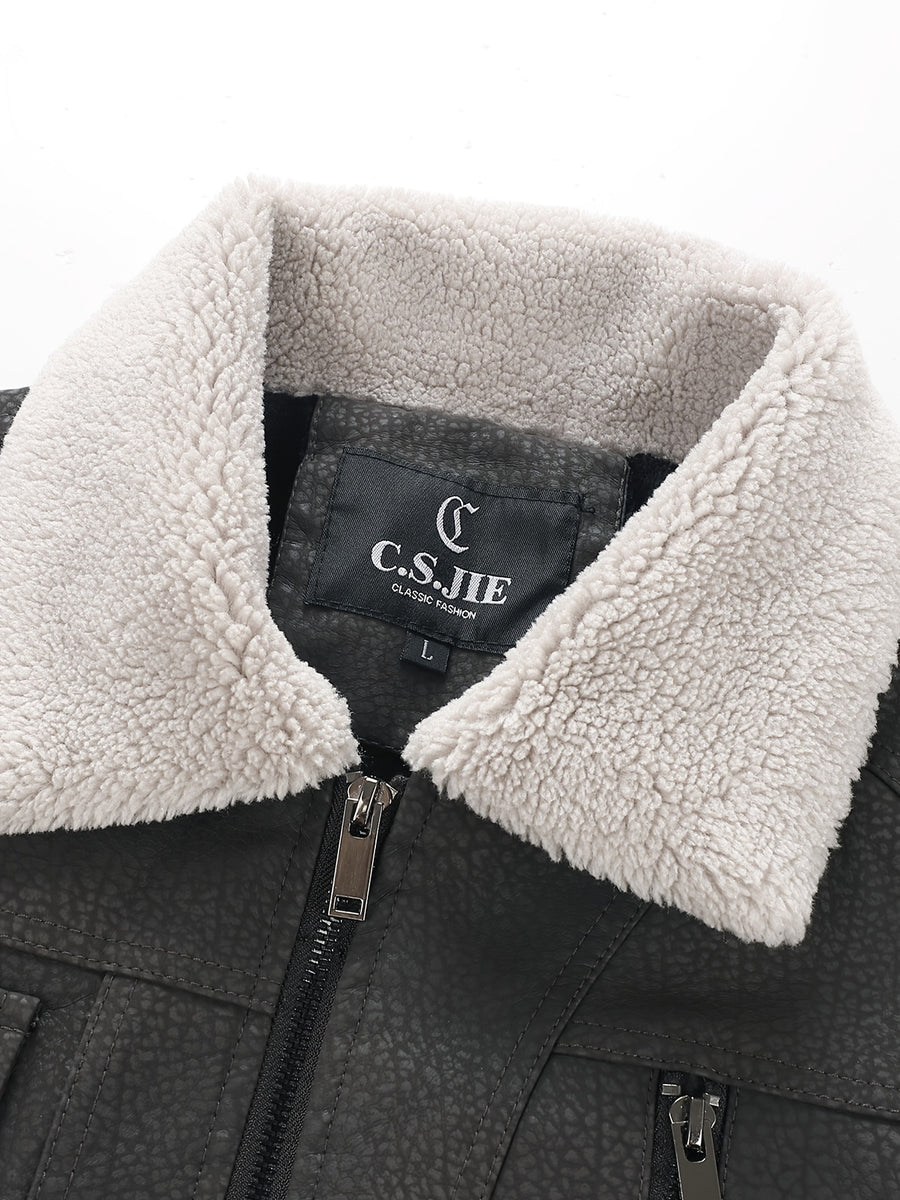 Veste, coupe-vent, à revers, noir, détail du vêtement