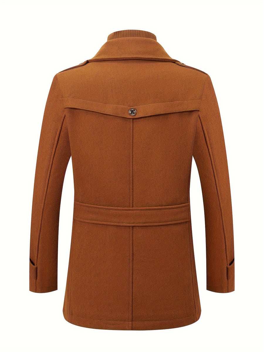 Manteau en laine, 30 % laine, à revers, orange, photo 5