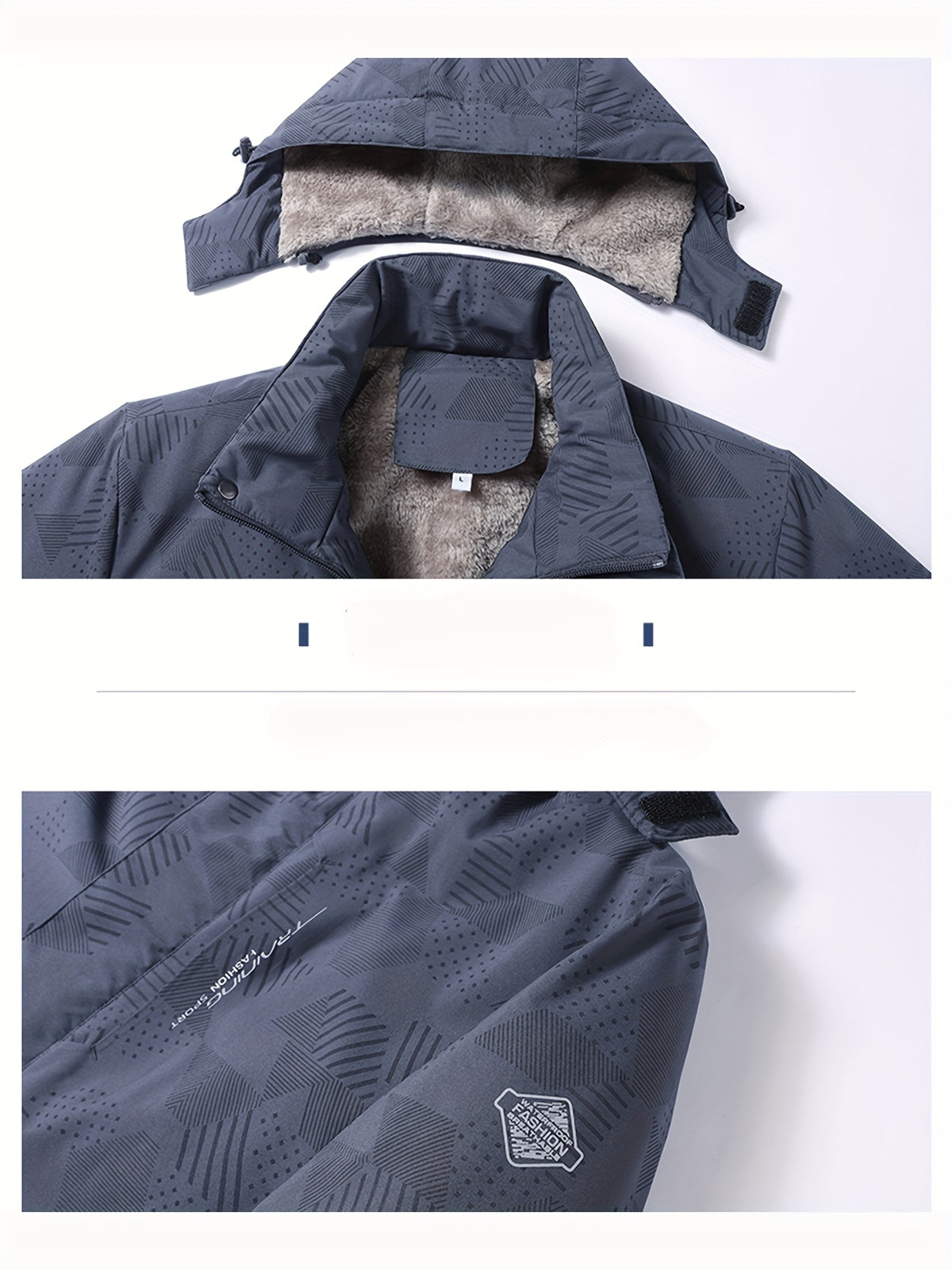 Veste pour homme, coupe-vent, à capuche, bleu