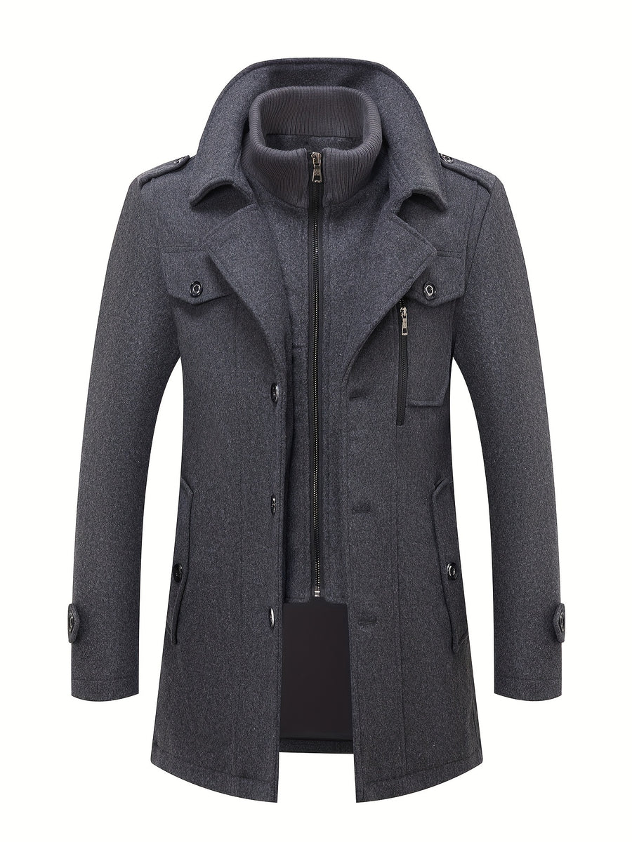 Manteau en laine, 30 % laine, à revers, orange, photo 10