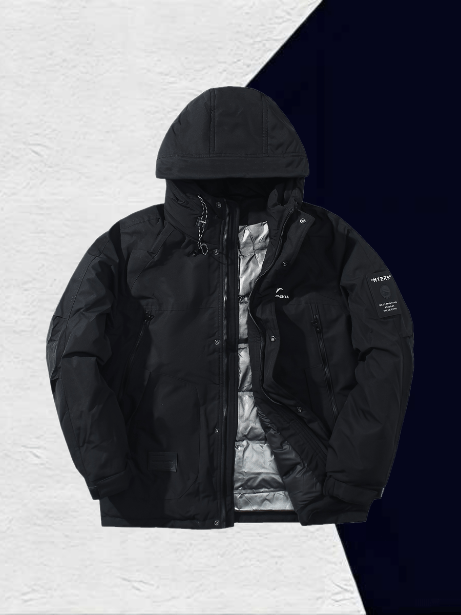 Veste matelassée, coupe-vent, à capuche, blanc ivoire