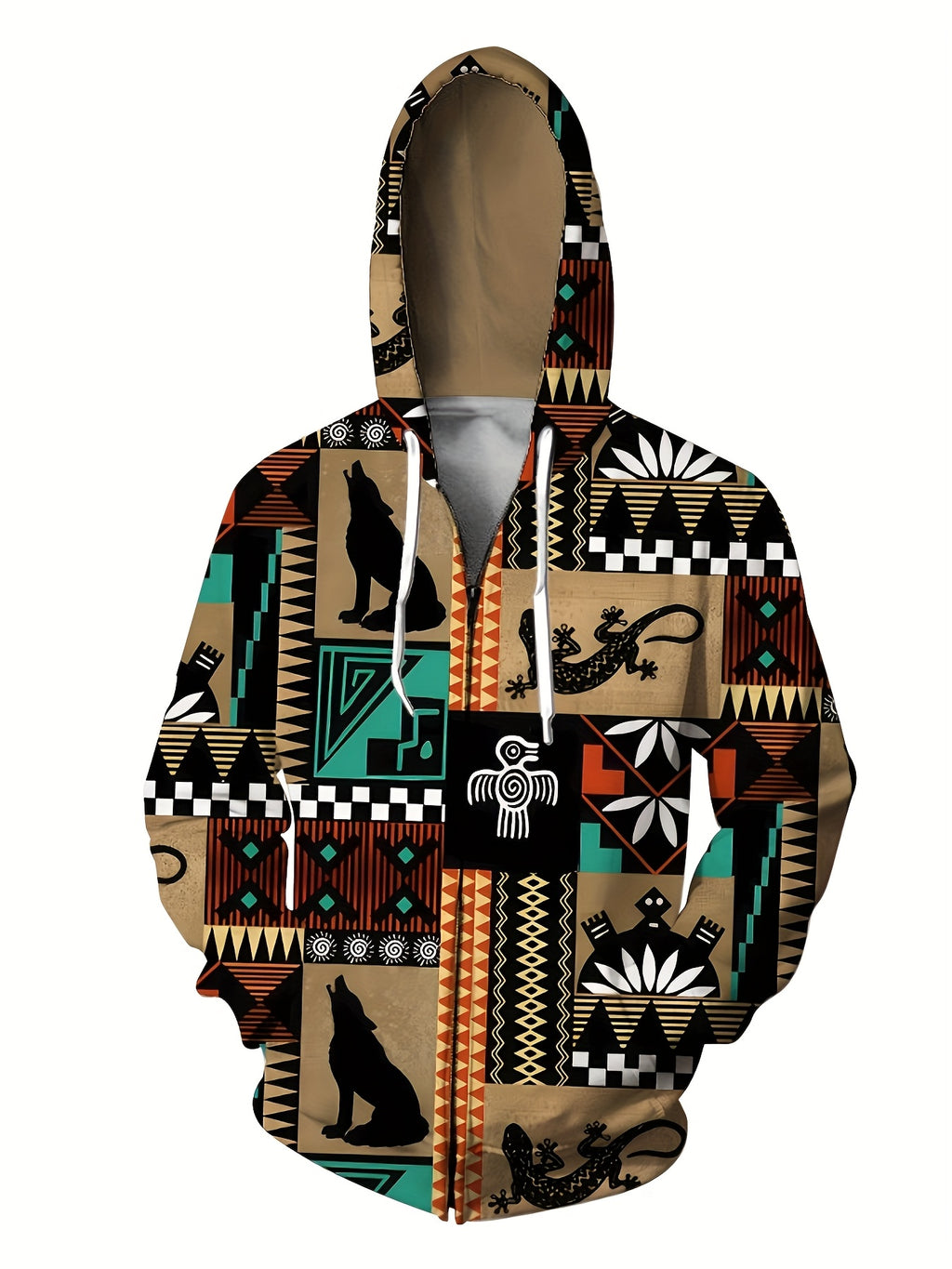 Veste pour homme, à capuche, couleurs mélangées
