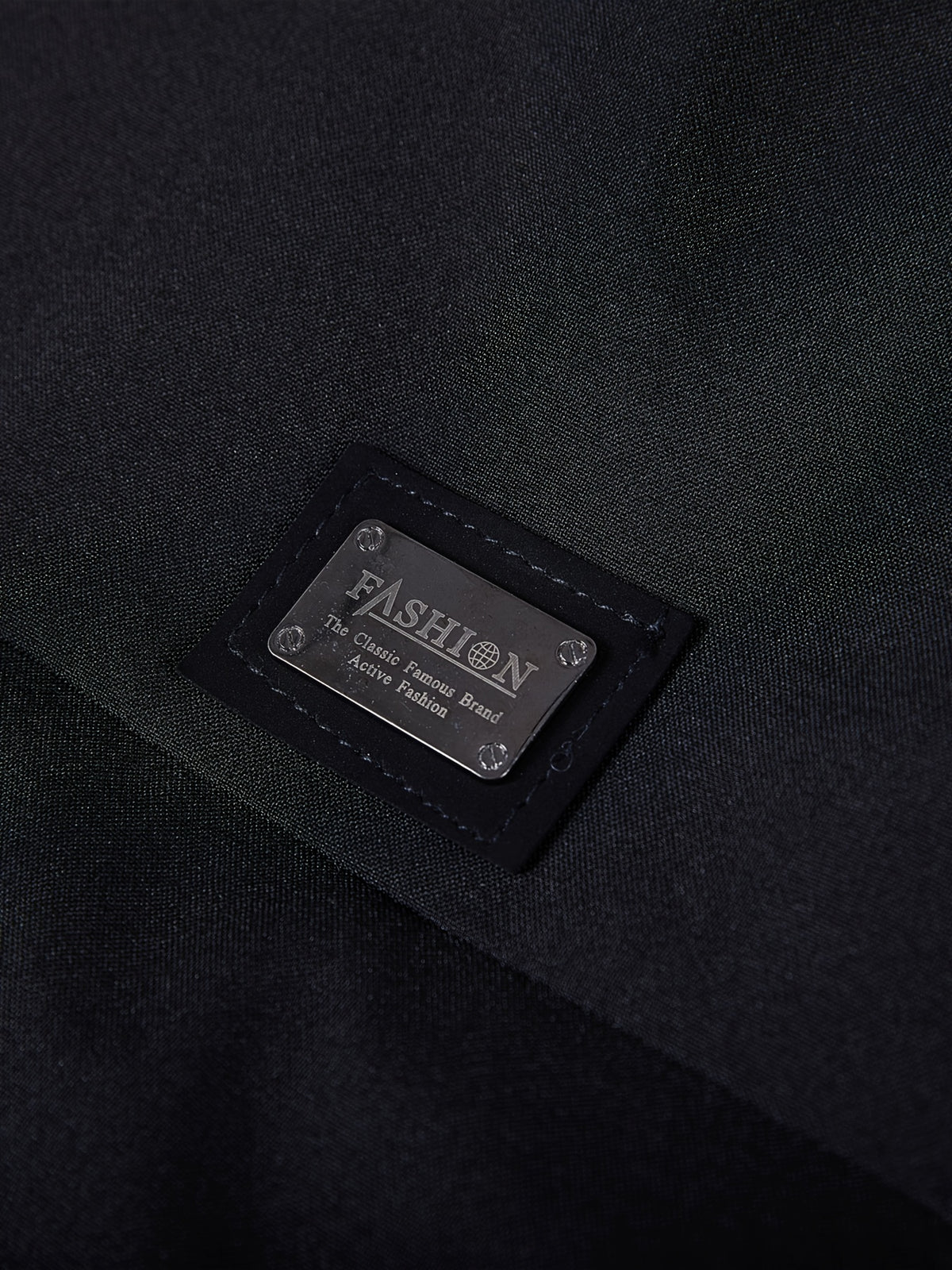 Manteau pour homme, à col montant, noir