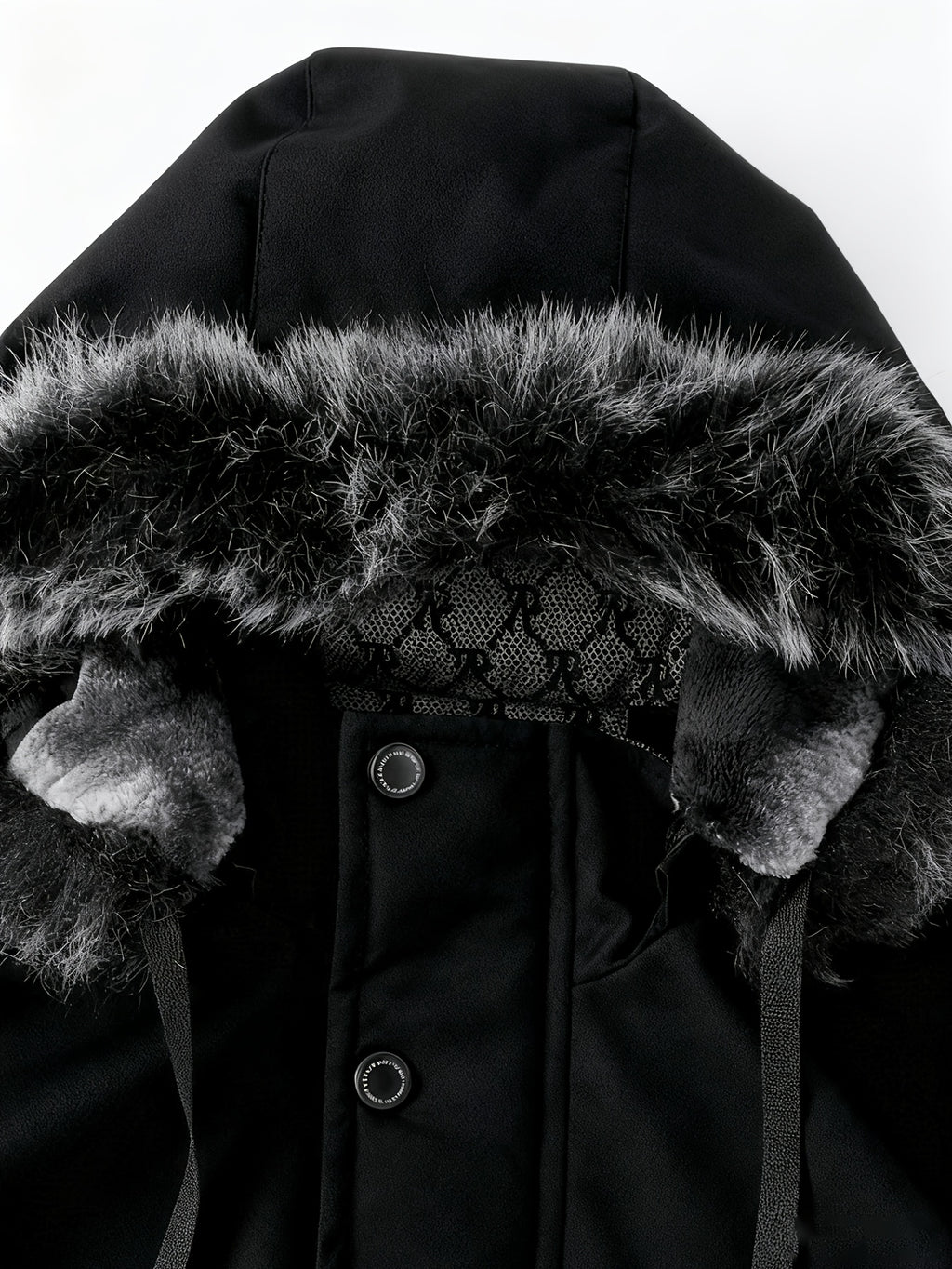 Veste pour homme, capuche amovible, col montant