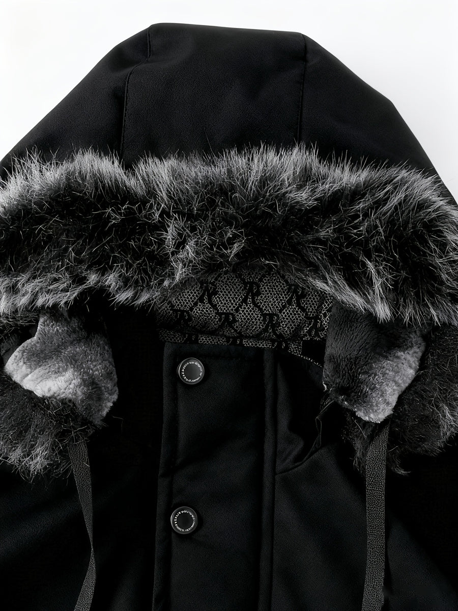 Veste, capuche amovible, col montant, détail du vêtement