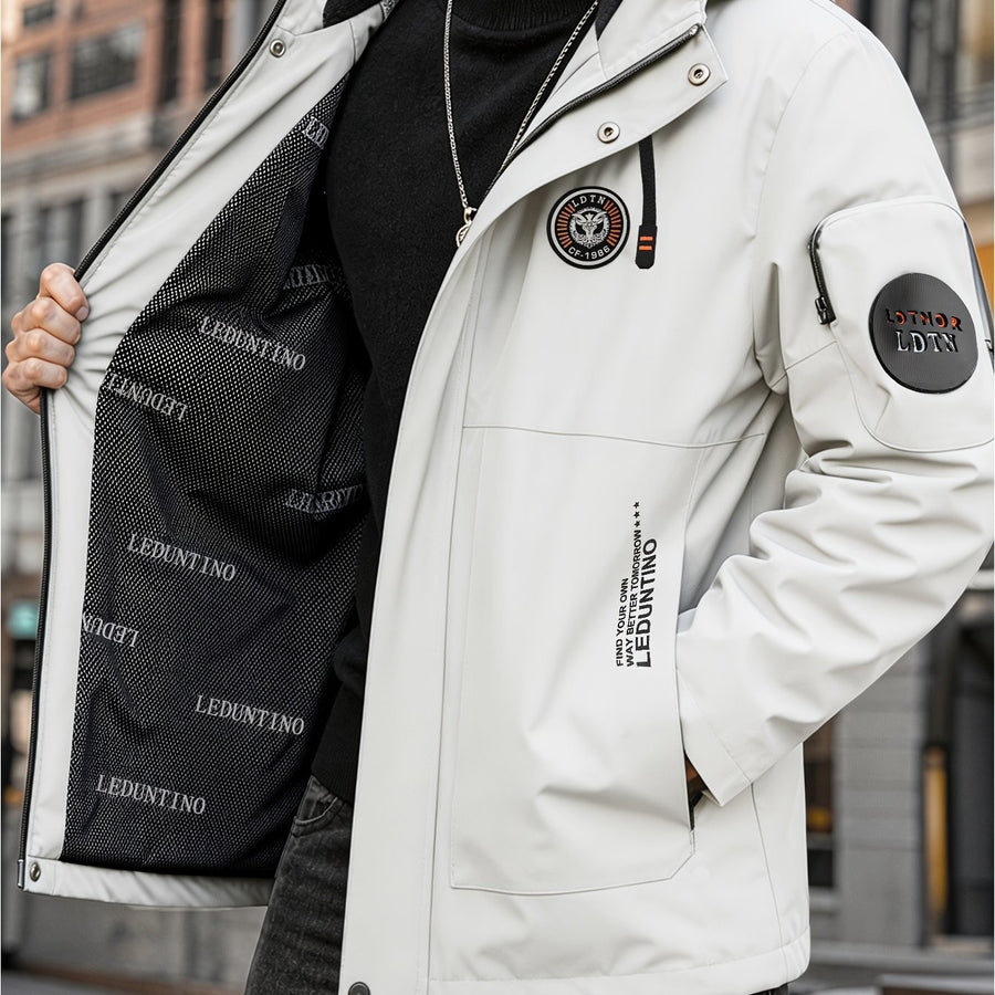 Veste, à capuche, blanc, coloris blanc, détail