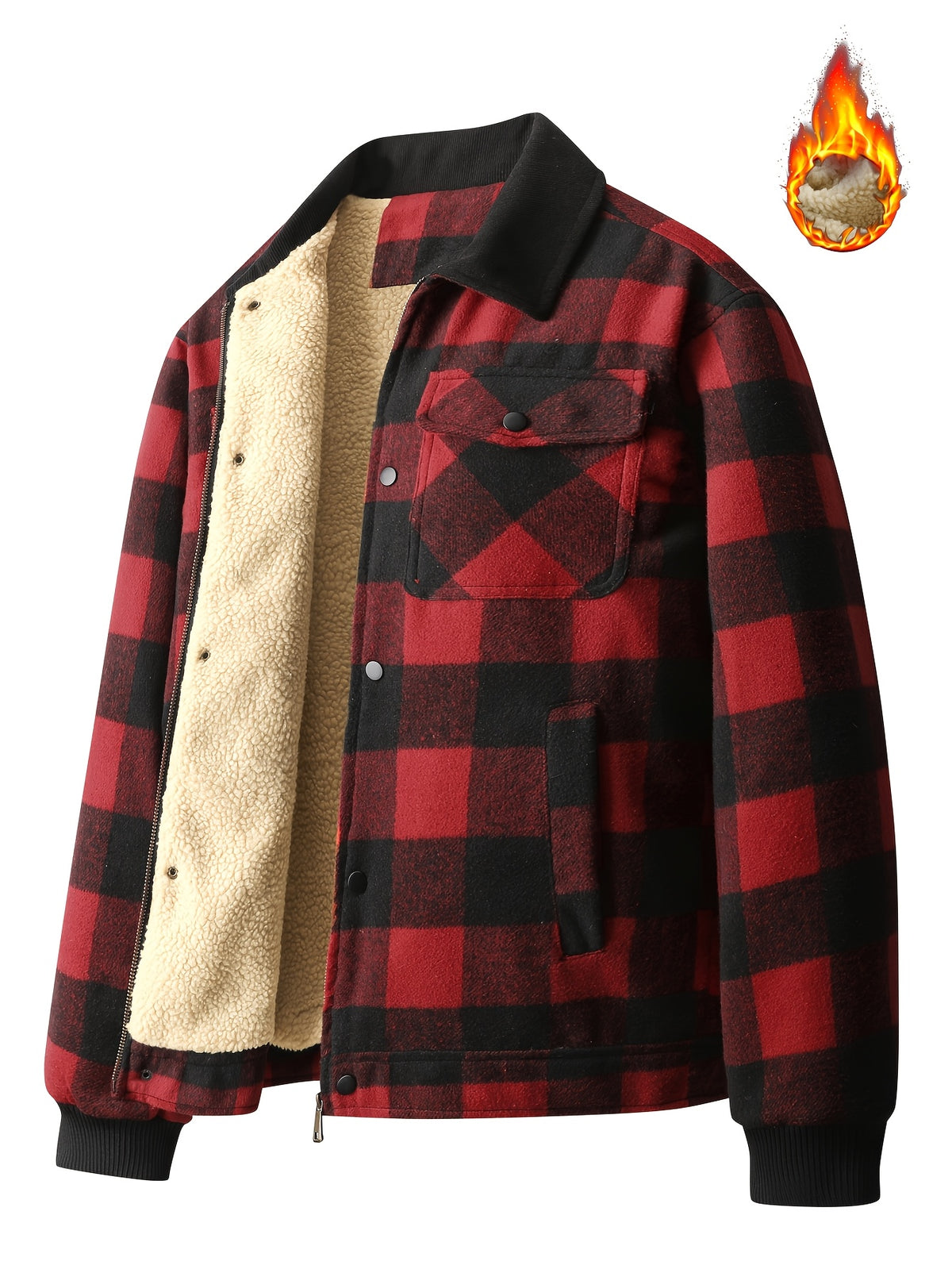 Veste pour homme, patchwork, à revers