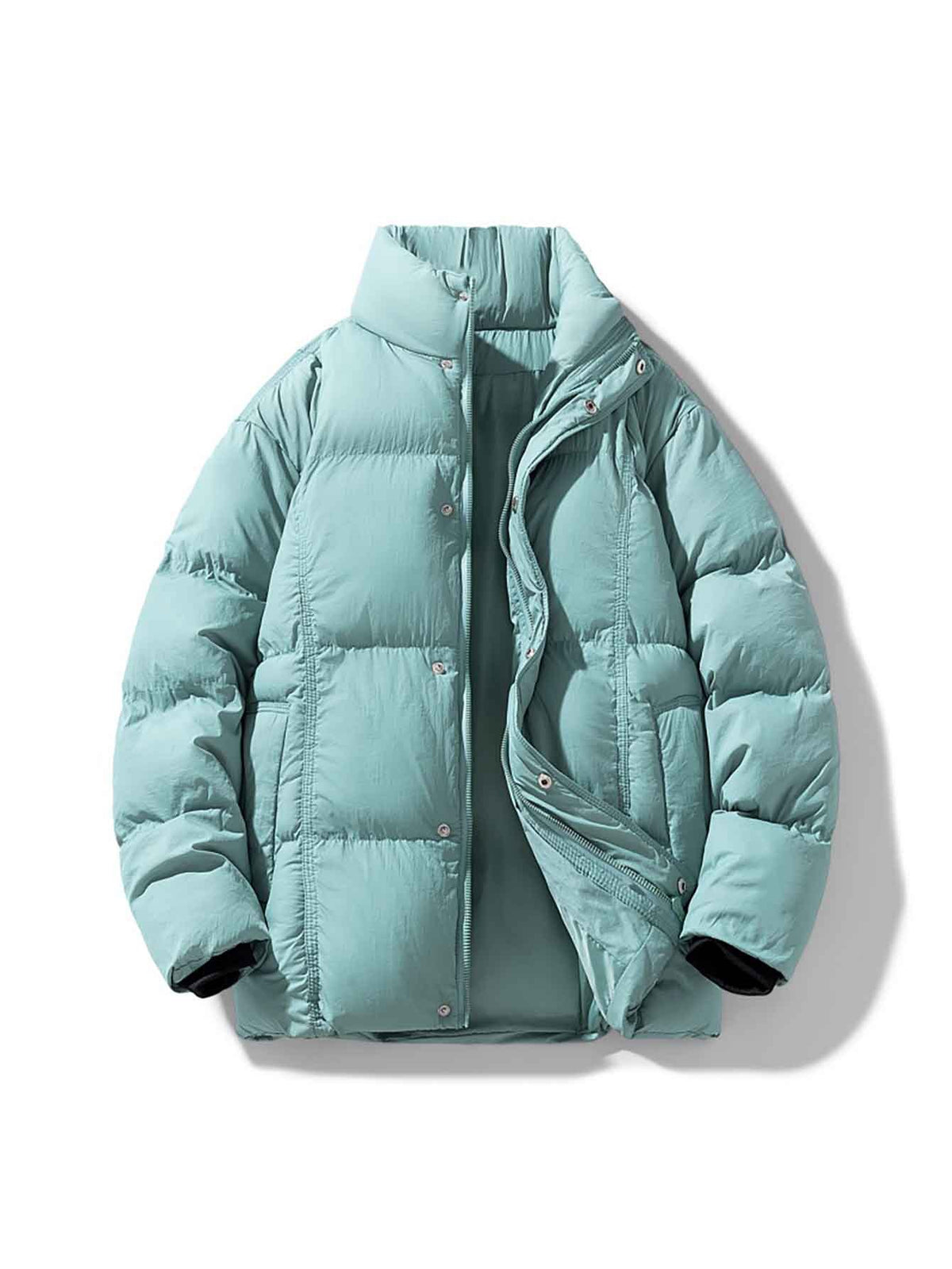 Veste matelassée pour homme, à col montant, blanc