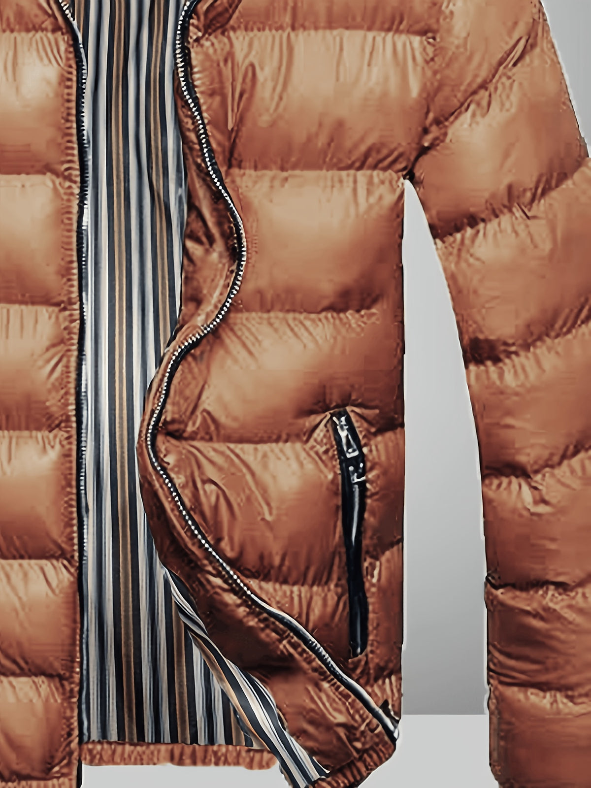 Manteau pour homme, à capuche, brun jaunâtre