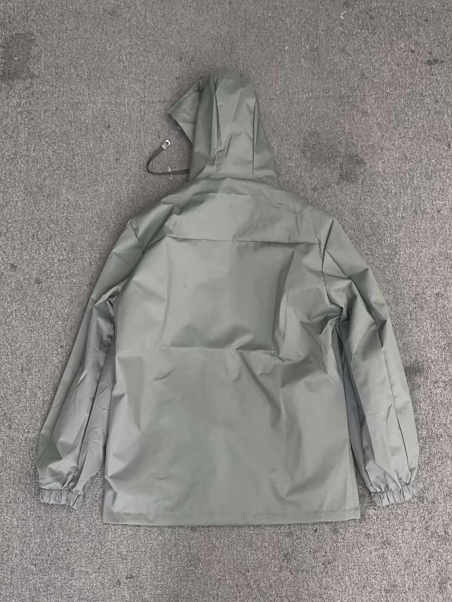 Veste long, coupe-vent, à capuche, vert clair, photo 11
