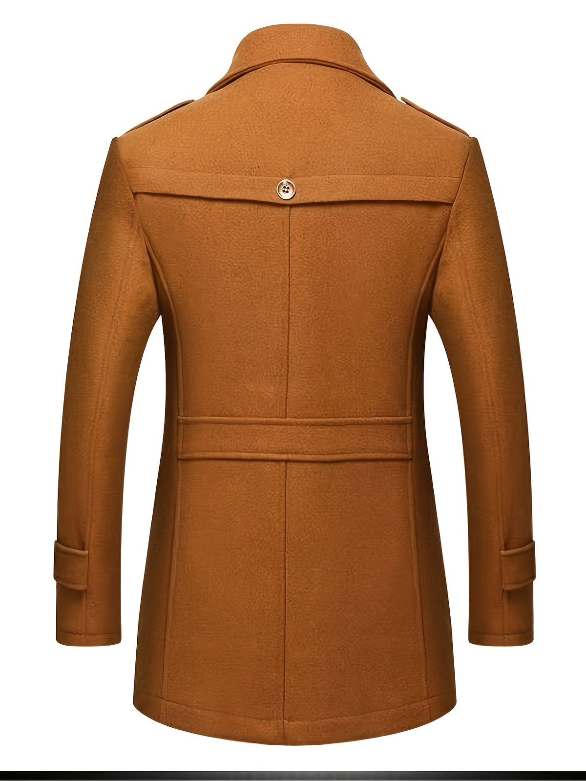 Manteau trench en tweed pour homme, 30 % laine, col écharpe détachable