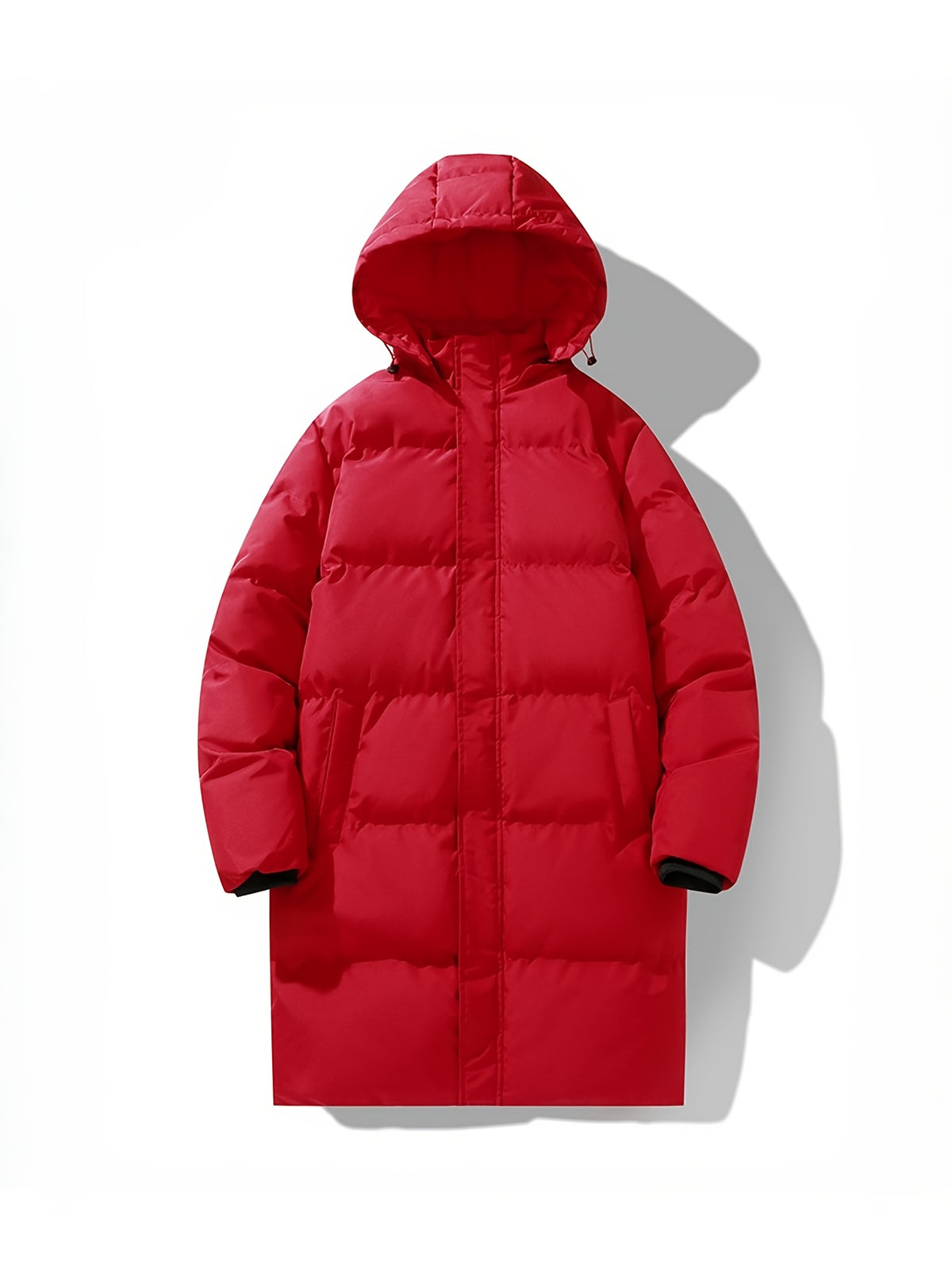 Manteau matelassé pour homme, à capuche, blanc
