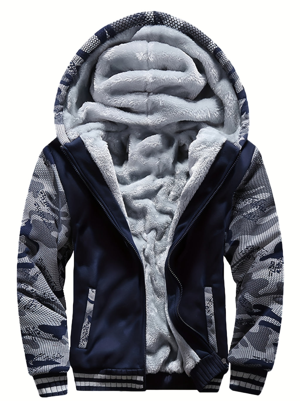 Veste, polaire, à capuche, graphite, photo 16
