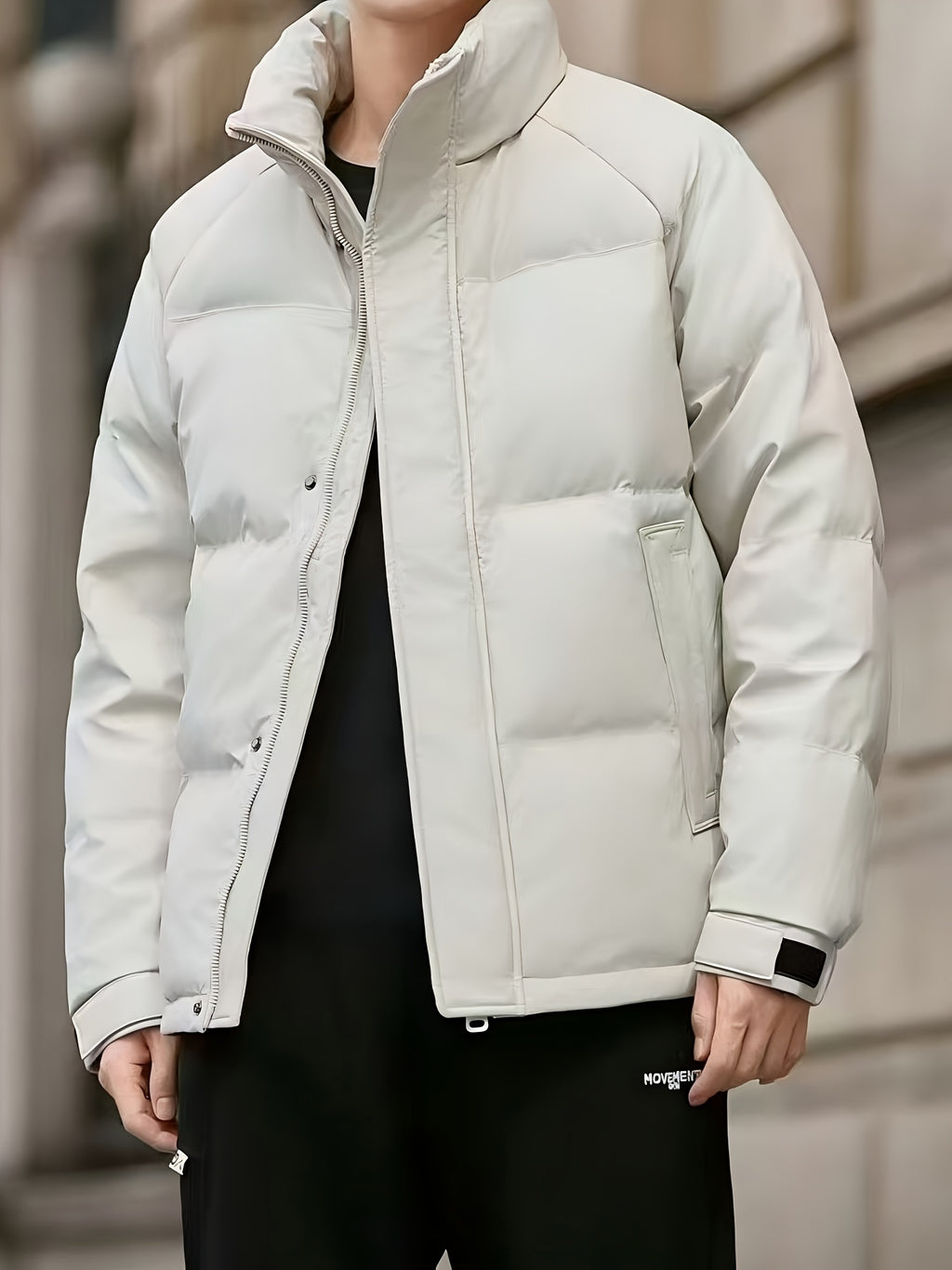 Veste pour homme, à col montant, col montant