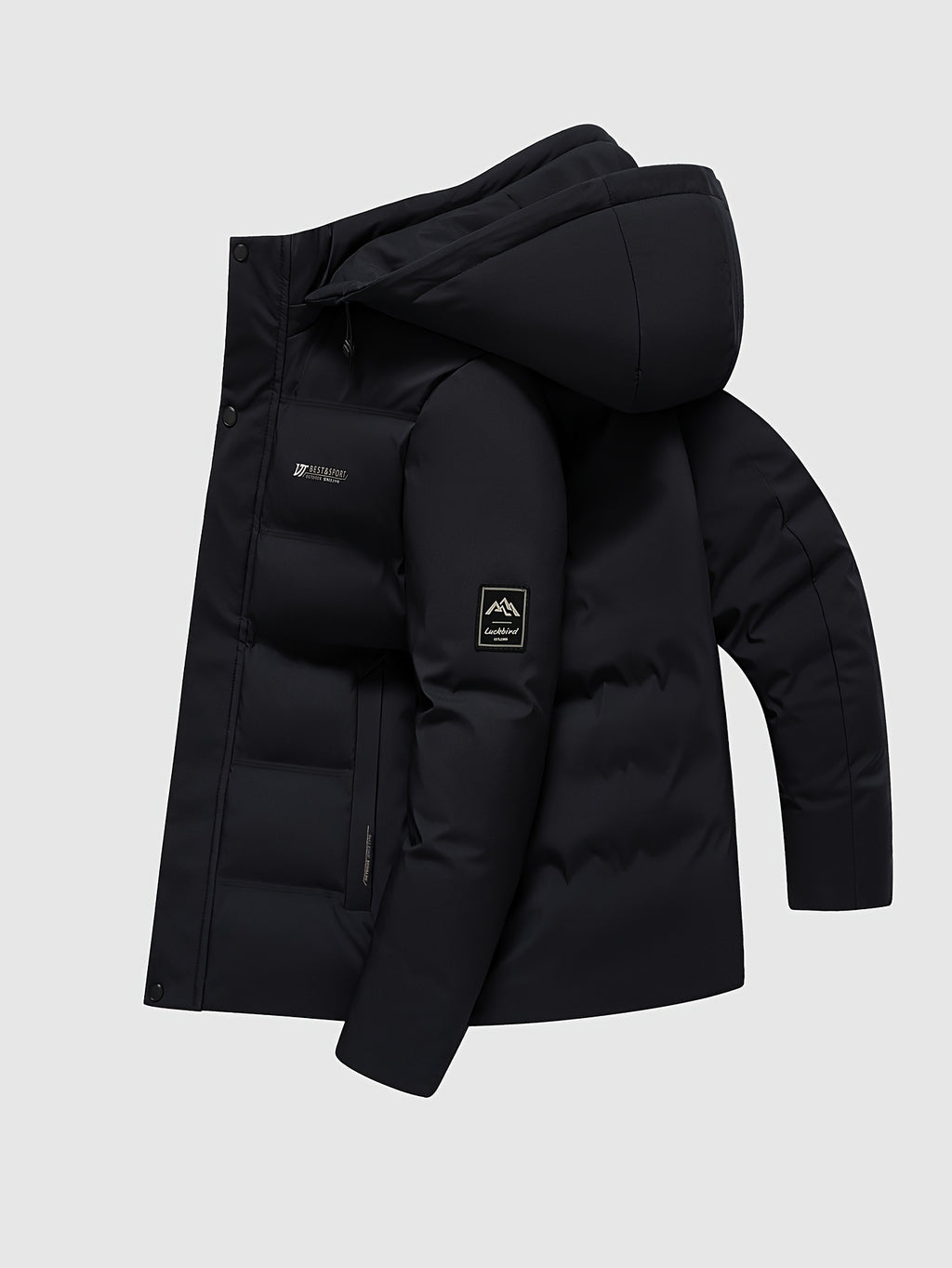Veste pour homme, coupe-vent, à capuche, rouge