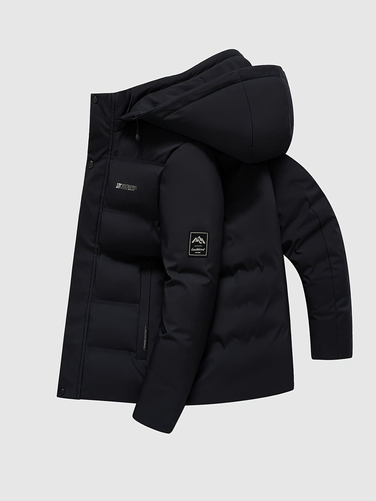 Veste pour homme, coupe-vent, à capuche, rouge