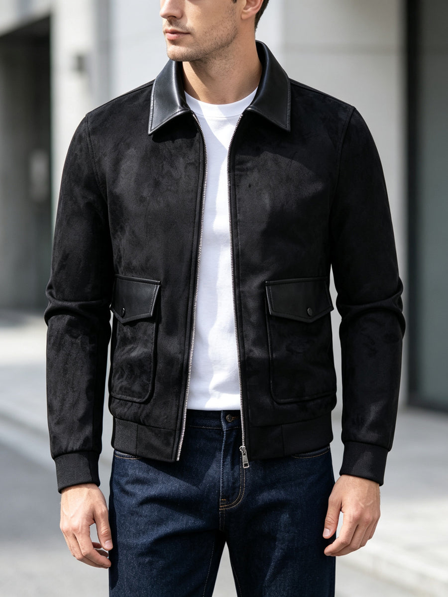 Blouson, à revers, détail du vêtement