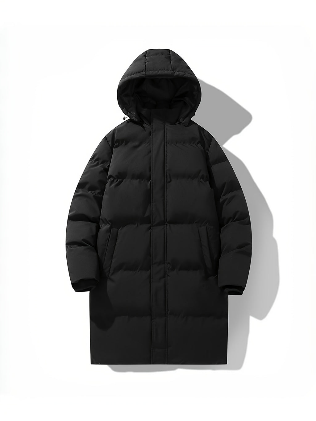 Manteau matelassé pour homme, à capuche, blanc