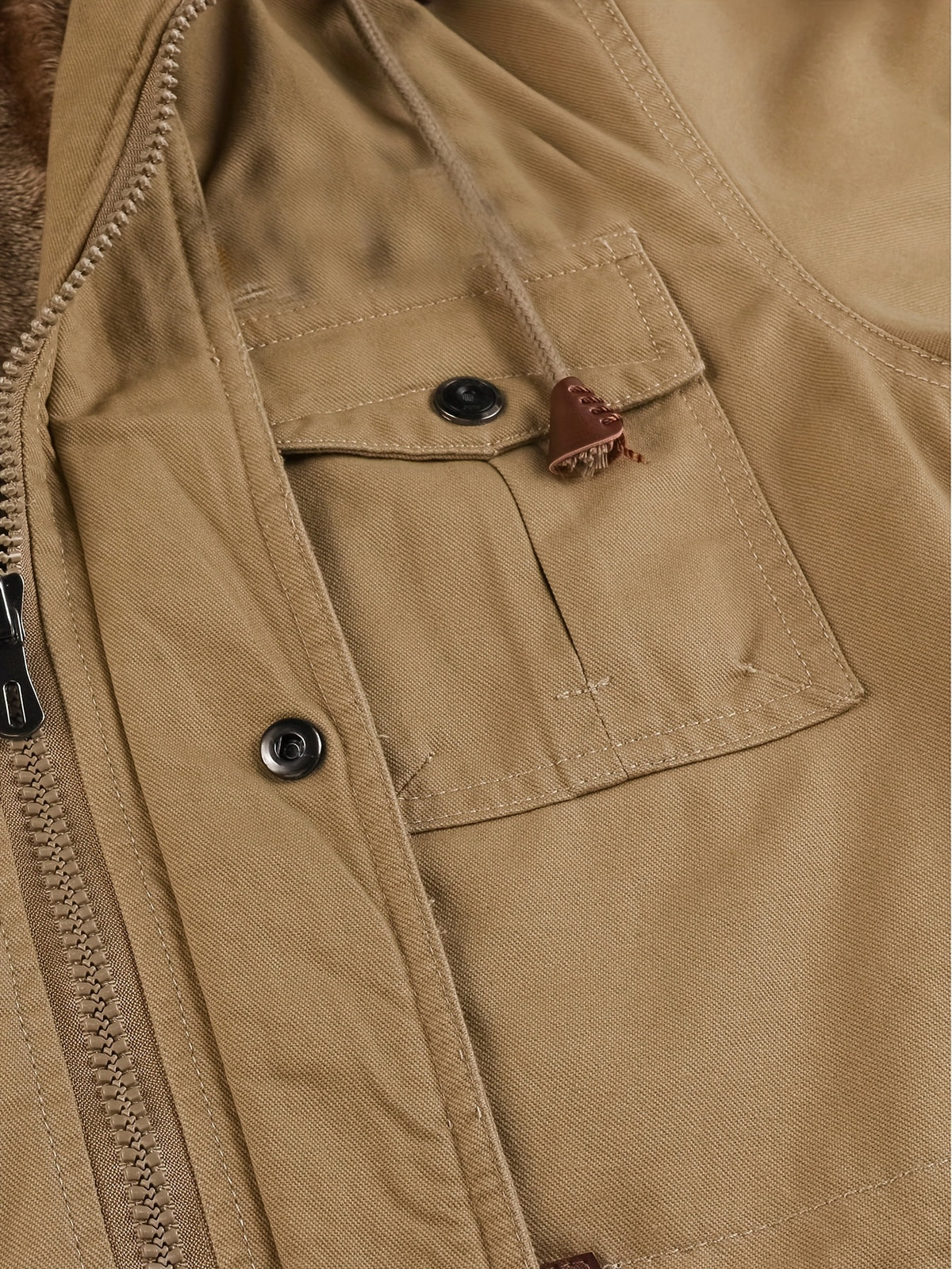 Veste pour homme, polaire, à capuche, vert fougère
