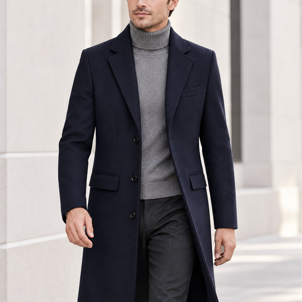 Veste en laine, 30 % laine, tweed, coloris version épaissie bleu marine