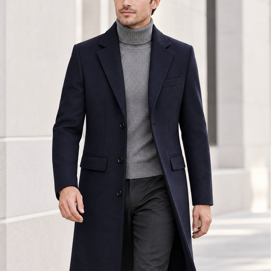 Veste en laine, 30 % laine, tweed, coloris version épaissie bleu marine