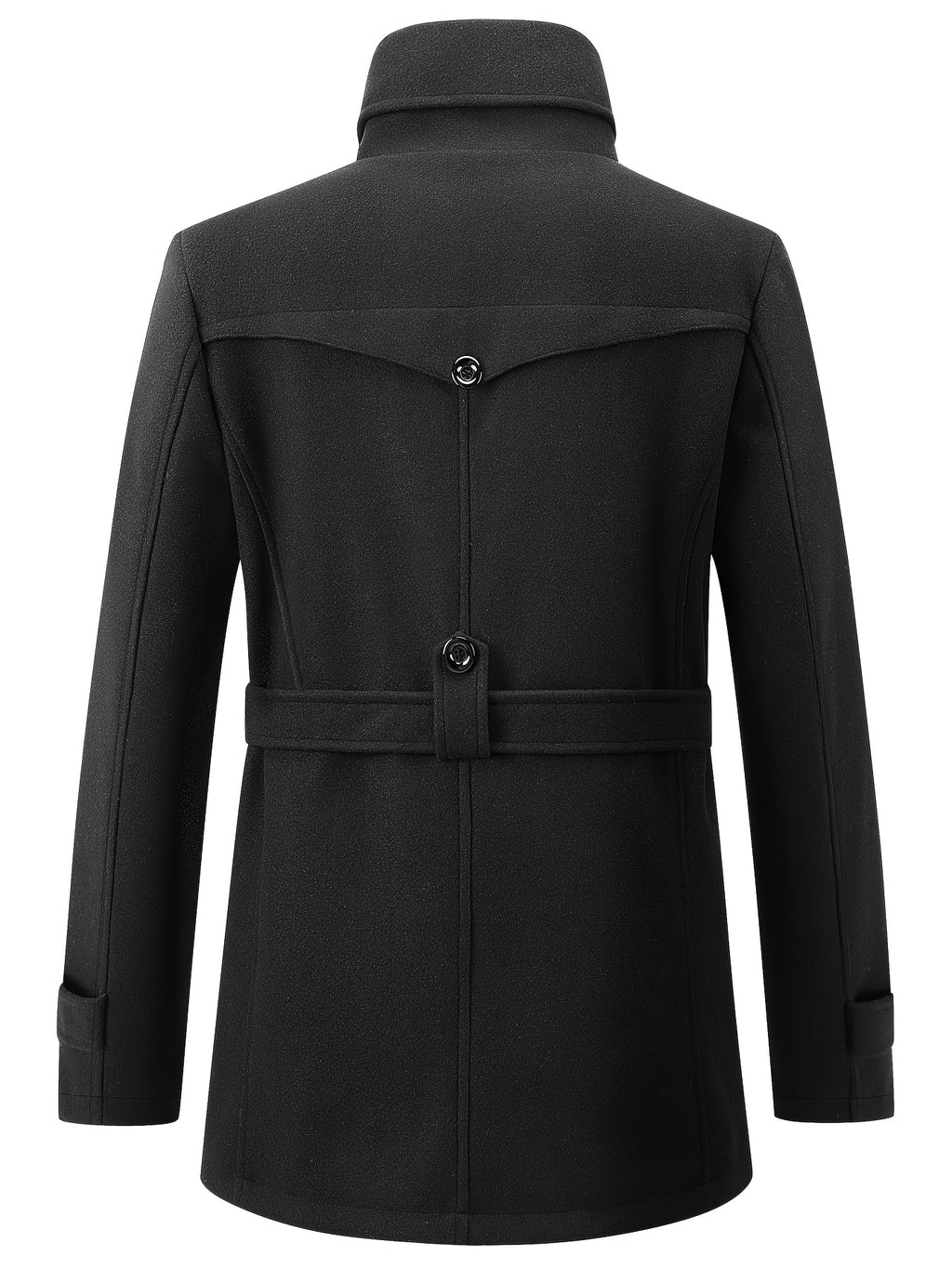 Veste long pour homme, à col montant, gris