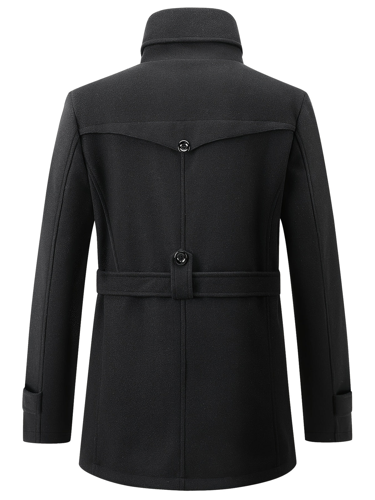 Veste long pour homme, à col montant, gris