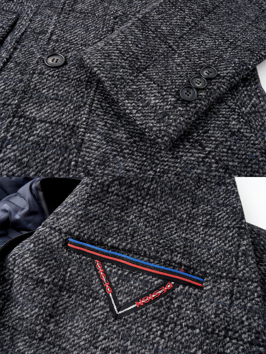 Manteau, 20 % laine, tweed, détail du vêtement