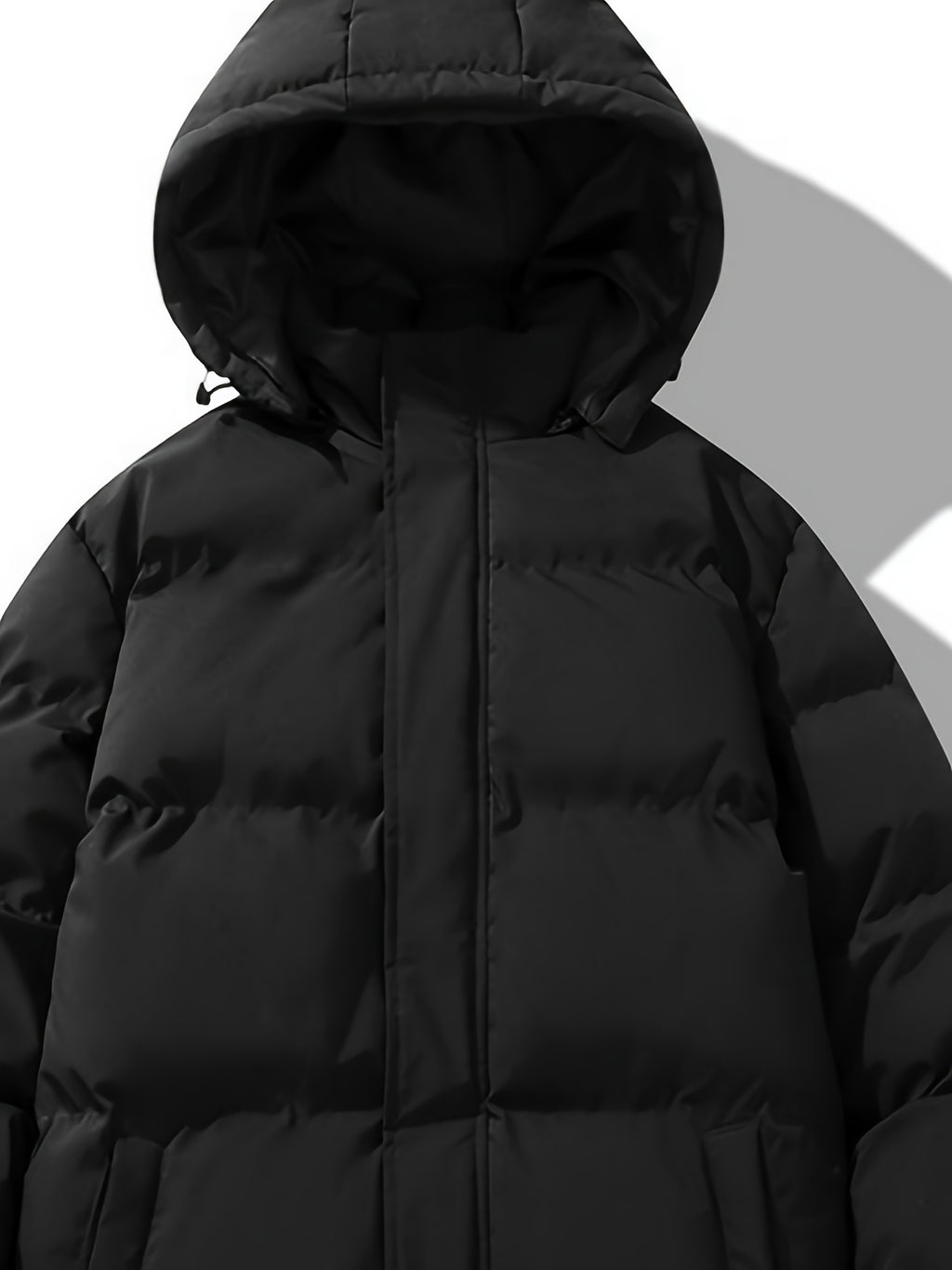 Manteau matelassé pour homme, à capuche, blanc