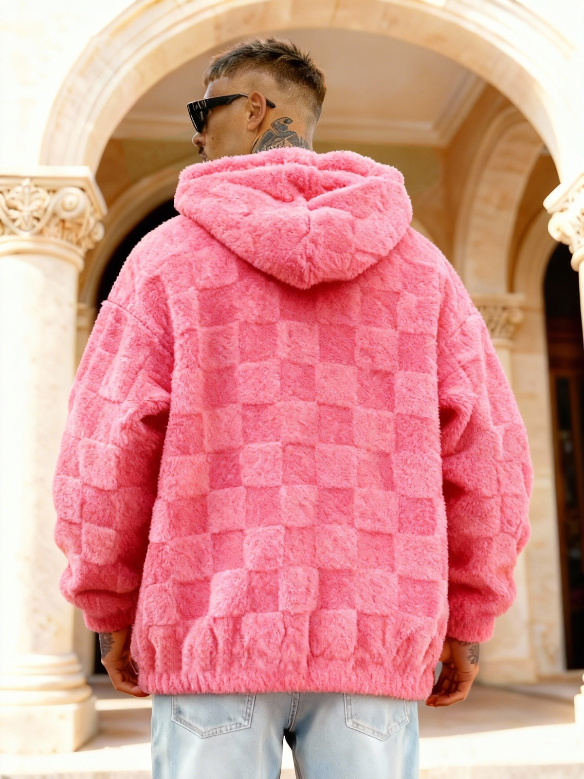 Veste pour homme, à capuche, vert clair