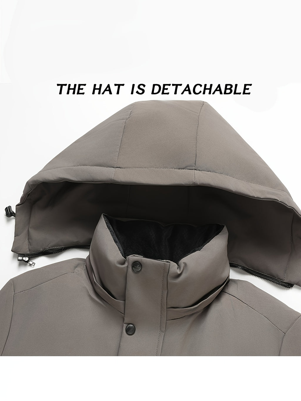 Manteau pour homme, coupe-vent, à capuche, kaki
