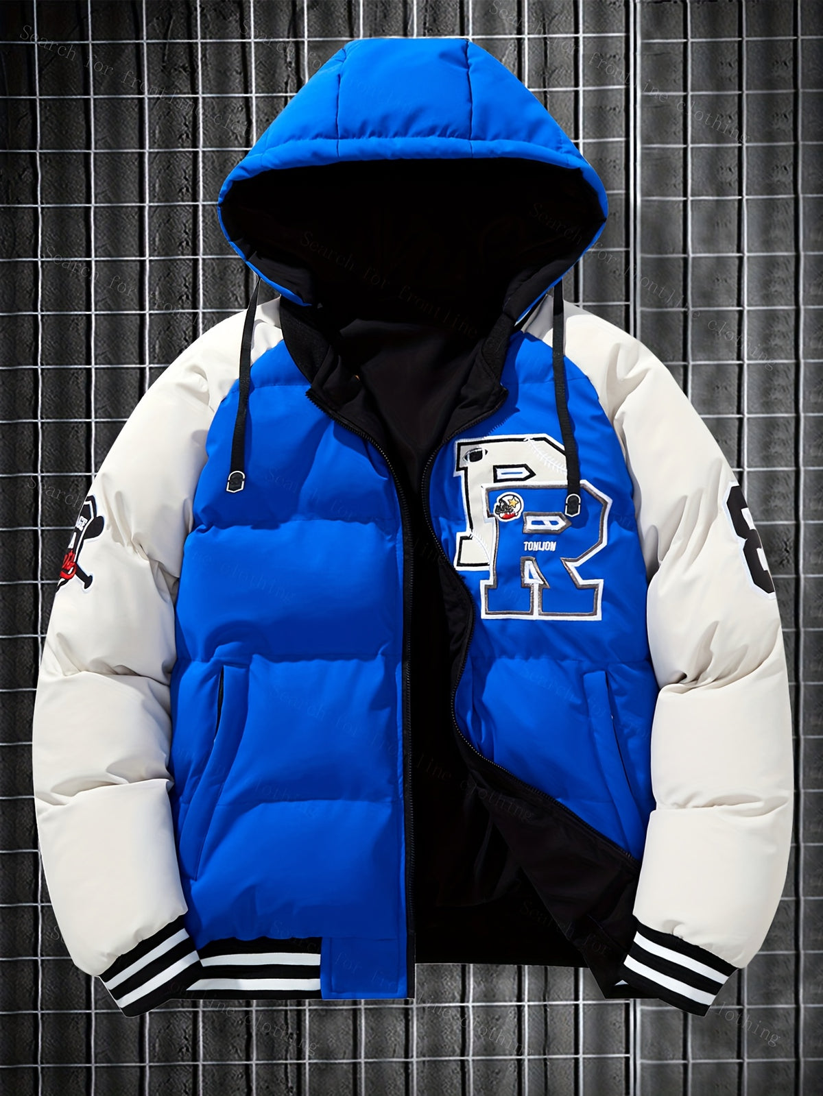 Manteau matelassé pour homme, coupe-vent, à capuche, vert