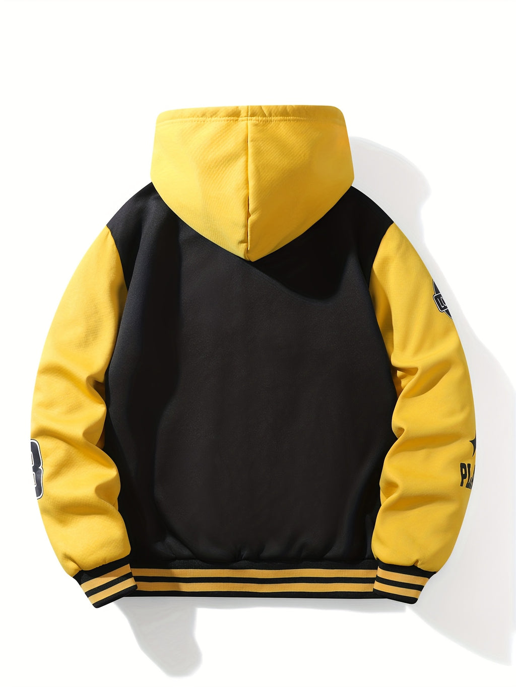 Veste pour homme, à capuche, jaune