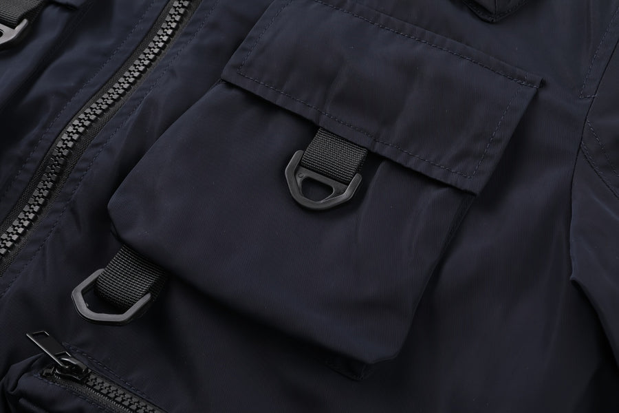 Veste, à col montant, kaki, détail du vêtement