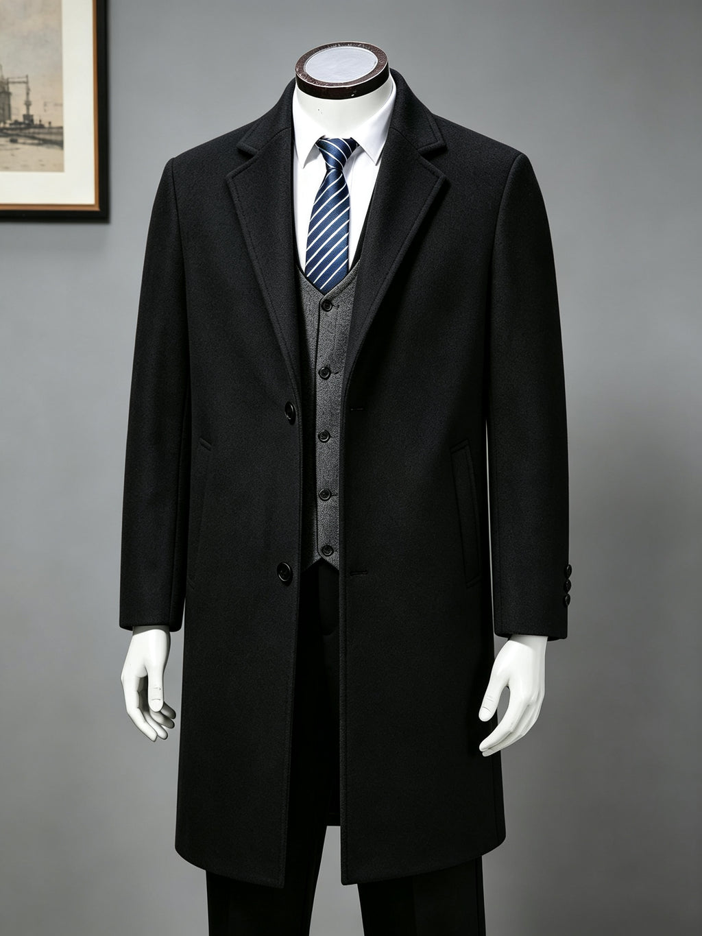 Trench pour homme, à revers, modele 9