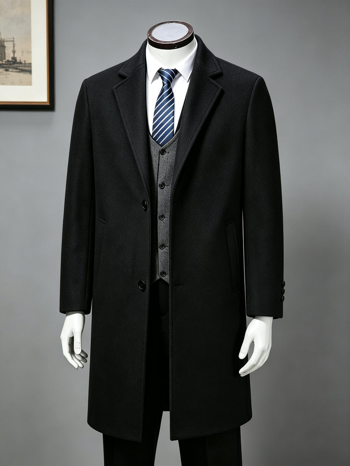 Trench pour homme, à revers, modele 9