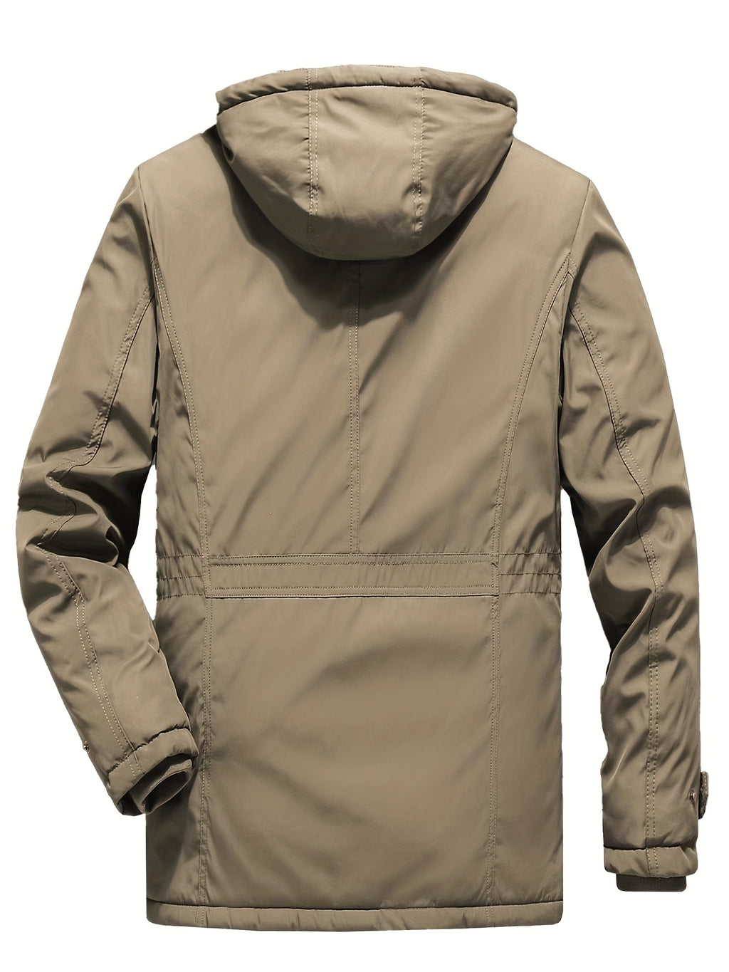 Veste long pour homme, à capuche, vert fougère
