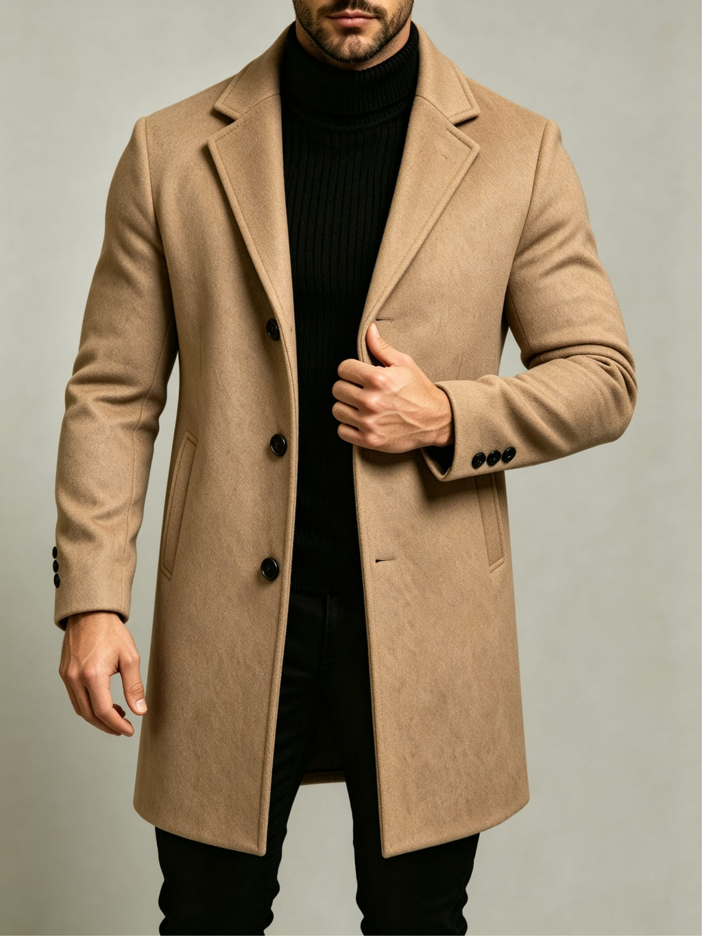 Trench pour homme, à revers, modele 9