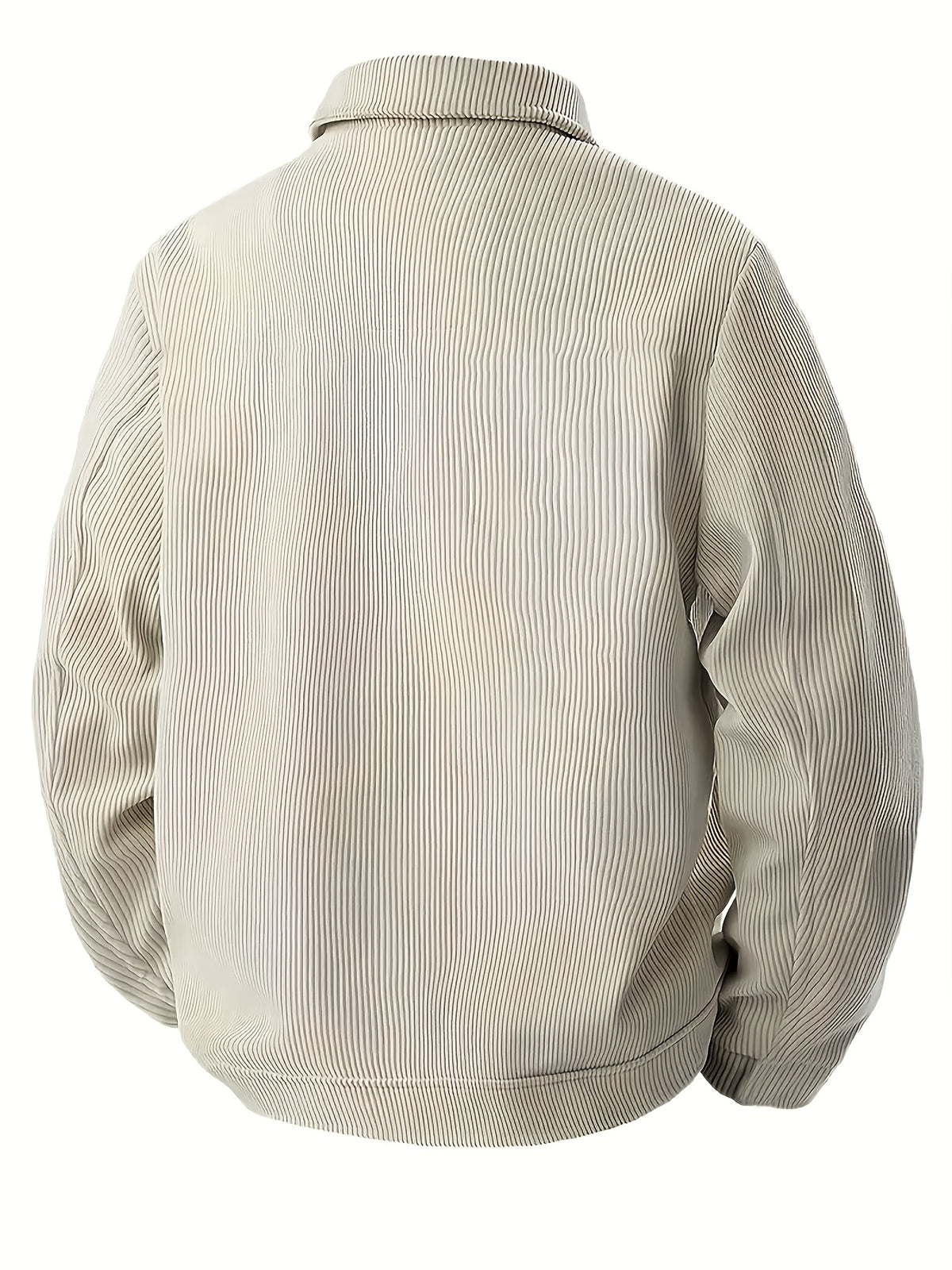 Veste pour homme, velours côtelé, à revers, kaki
