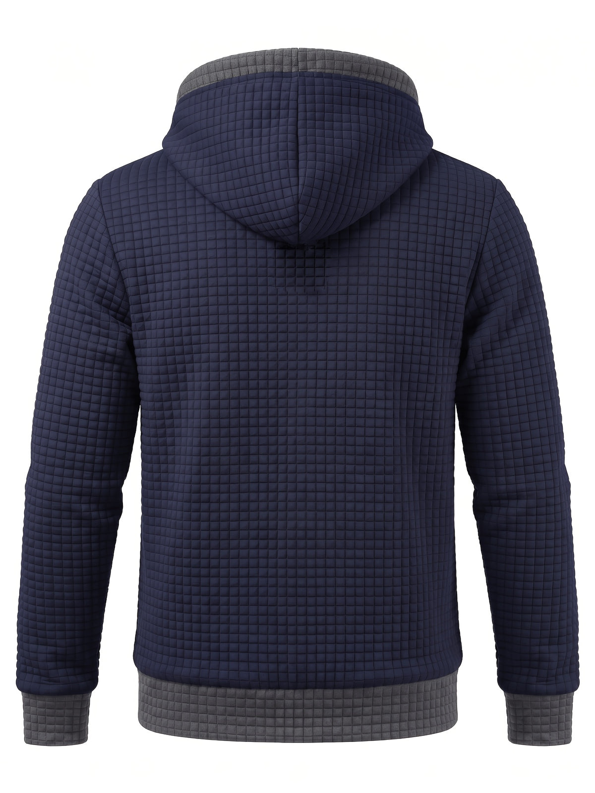 Veste pour homme, à carreaux, à capuche, ho noir