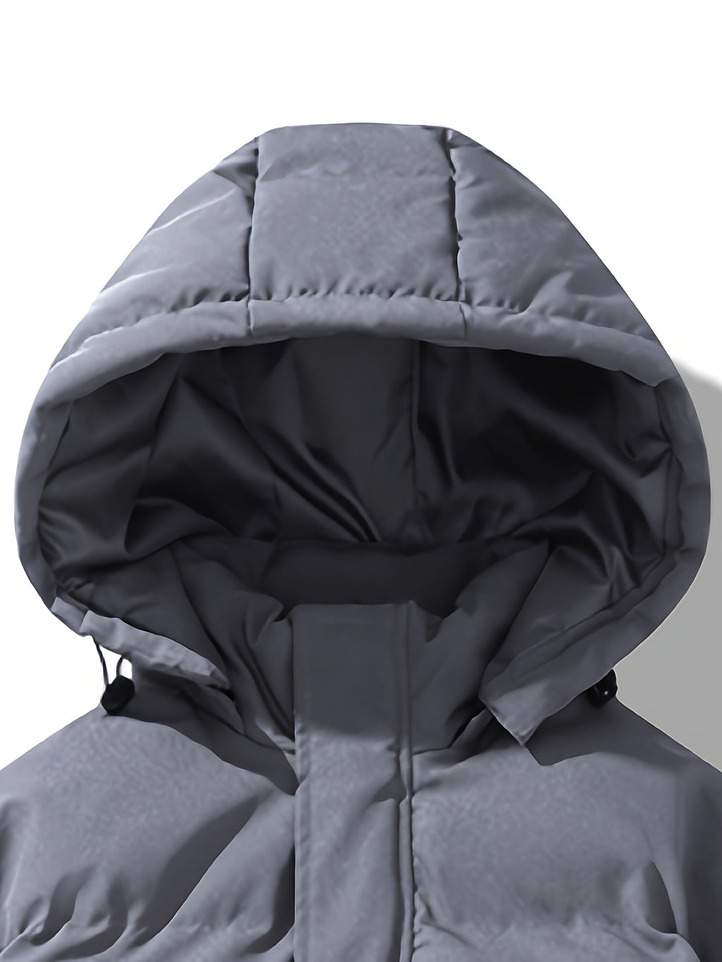 Manteau matelassé pour homme, grandes tailles, à capuche