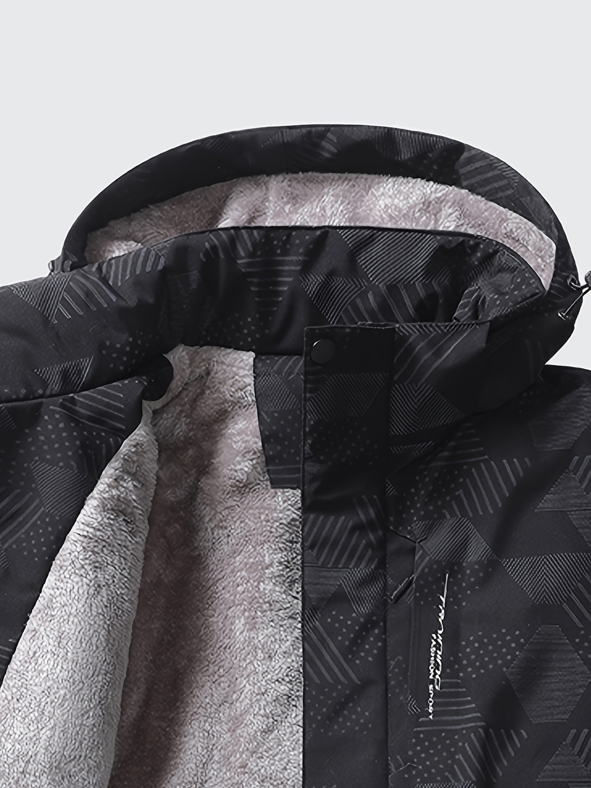 Veste pour homme, polaire, à capuche, noir