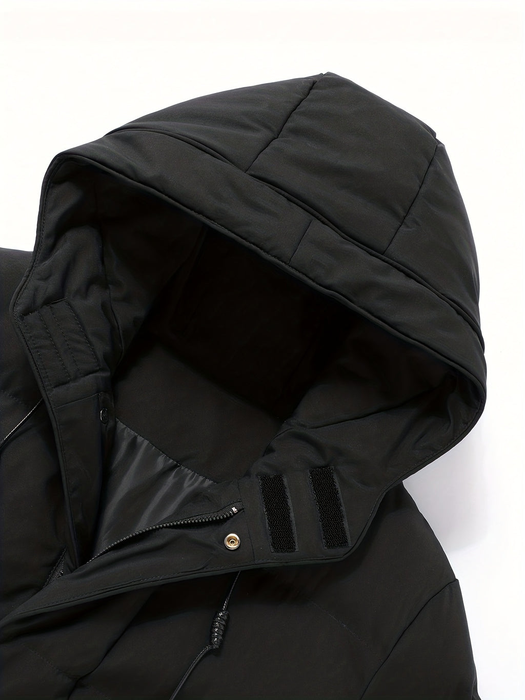 Manteau pour homme, à capuche, col montant