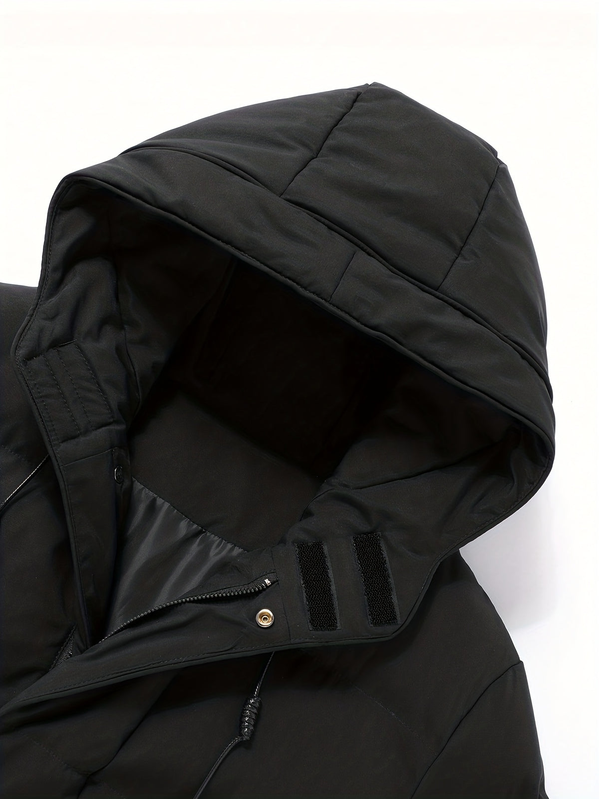 Manteau pour homme, à capuche, col montant